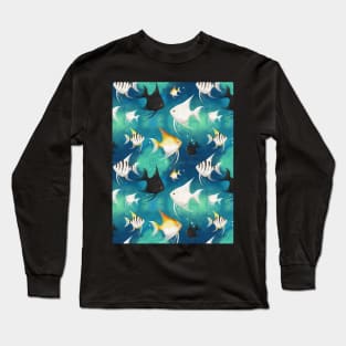 Angelfish Pattern Long Sleeve T-Shirt